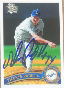 Vicente Padilla Autographed 2011 Topps Diamond Anniversary Factory Set Limited Edition #37