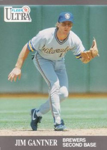 Jim Gantner - Brewers #703 Donruss 1991 Baseball Trading Card
