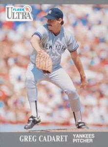 1991 Ultra #229 Greg Cadaret VG New York Yankees 