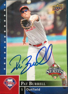 Pat Burell Autographed 2008 Upper Deck Philadelphia Phillies World Series Champions #PP-5