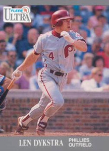 1991 Ultra #262 Lenny Dykstra VG Philadelphia Phillies 
