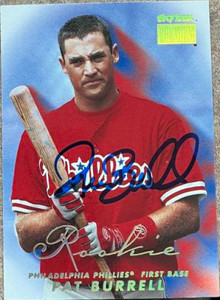 Pat Burrell Autographed 2000 Skybox Premium #248 Philadelphia Phillies RC 