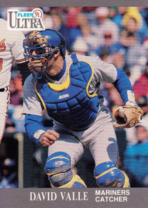 1991 Ultra #344 Dave Valle VG Seattle Mariners 