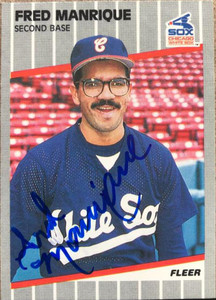 Fred Manrique Autographed 1989 Fleer #503