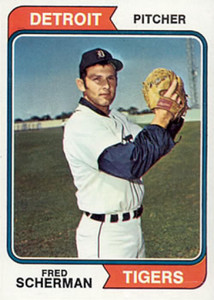 1974 Topps #186 Fred Scherman VG Detroit Tigers 