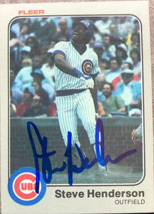Steve Henderson Autographed 1983 Fleer #496