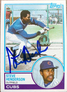 Steve Henderson Autographed 1983 Topps #335