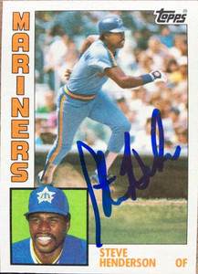 Steve Henderson Autographed 1984 Topps #501