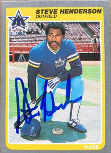 Steve Henderson Autographed 1985 Fleer #490