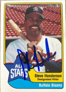 Steve Henderson Autographed 1989 CMC Triple A All-Stars #9 Steve Henderson Autographed 1989 CMC Triple A All-Stars #9
