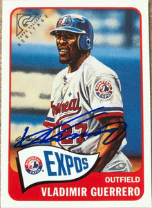 Vladimir Guerrero Autographed 2001 Topps Gallery - Heritage #GH10