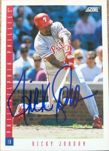 Ricky Jordan Autographed 1993 Score #141