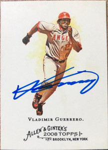 Vladimir Guerrero Autographed 2008 Topps Allen & Ginter #20