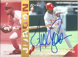 Ricky Jordan Autographed 1994 Score Select #95