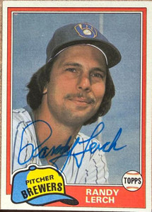 Randy Lerch Autographed 1981 Topps Traded #792 Milwaukee Brewers Card