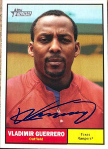 Vladimir Guerrero Autographed 2010 Topps Heritage #360