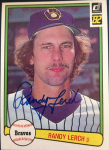 Randy Lerch Autographed 1982 Donruss #595 Braves Error