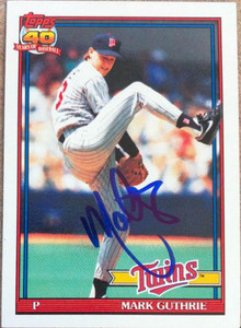 Mark Guthrie Autographed 1991 Topps #698