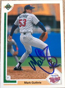 Mark Guthrie Autographed 1991 Upper Deck #505