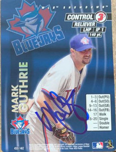 Mark Guthrie Autographed 2001 MLB Showdown 1st Edition #455