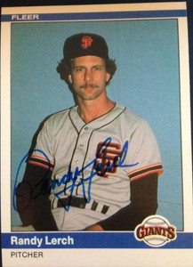 Randy Lerch Autographed 1984 Fleer #380 San Francisco Giants Card