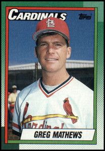 1990 Topps #209 Greg Mathews VG St. Louis Cardinals 