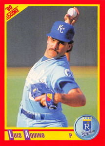 1990 Score #432 Luis Aquino VG Kansas City Royals 
