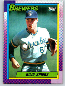 1990 Topps #538 Bill Spiers UER VG Milwaukee Brewers 