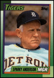1990 Topps #609 Sparky Anderson MG VG Detroit Tigers 