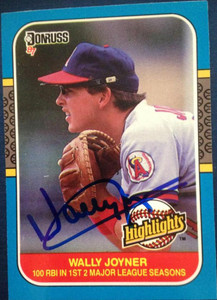 Wally Joyner Autographed 1987 Donruss Highlights #35