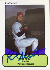 Paul Abbott Autographed 1990 Pro Cards AAA #238