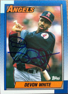 Devon White Autographed 1990 Topps #65