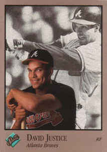 1992 Studio #5 David Justice VG Atlanta Braves 