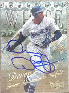 Devon White Autographed 1999 Metal Universe #198