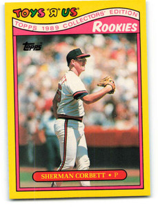 SOLD 119533 1989 Topps Toys R Us Rookies #6 Sherman Corbett NM-MT  California Angels 