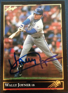Wally Joyner Autographed 1992 Leaf Black Gold #438