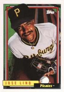 1992 Topps #43 Jose Lind VG Pittsburgh Pirates 