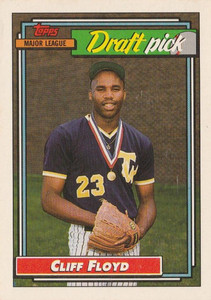 1992 Topps #186 Cliff Floyd VG RC Rookie Montreal Expos 