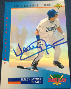 Wally Joyner Autographed 1993 Upper Deck Denny's Grand Slam Holograms #24 