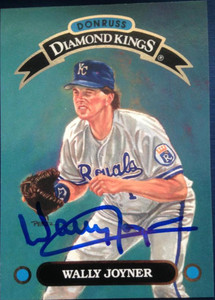 SOLD 4425 Wally Joyner Autographed 1993 Donruss Diamond Kings #DK-8