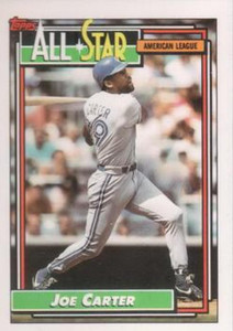 1992 Topps #402 Joe Carter AS VG Toronto Blue Jays 