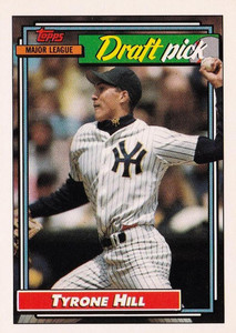 1992 Topps #444 Tyrone Hill VG RC Rookie Milwaukee Brewers 