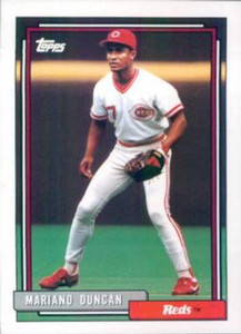 1992 Topps #589 Mariano Duncan VG Cincinnati Reds 