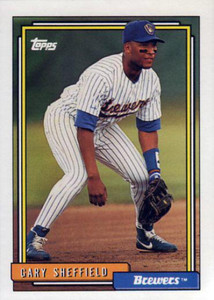 1992 Topps #695 Gary Sheffield VG Milwaukee Brewers 