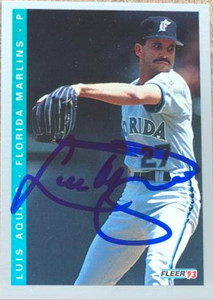 Luis Aquino Autographed 1993 Fleer Final Edition #F-48