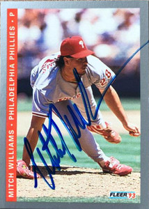 Mitch Williams Autographed 1993 Fleer #498