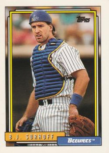 1992 Topps #718 B.J. Surhoff VG Milwaukee Brewers 