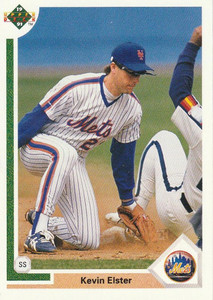 Kevin Elster autographed baseball card New York Mets 1988 Donruss