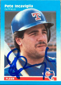  1987 Fleer #128 Pete Incaviglia Texas Rangers MLB