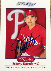 Johnny Estrada Autographed 2001 Donruss Studio #152 LE/700